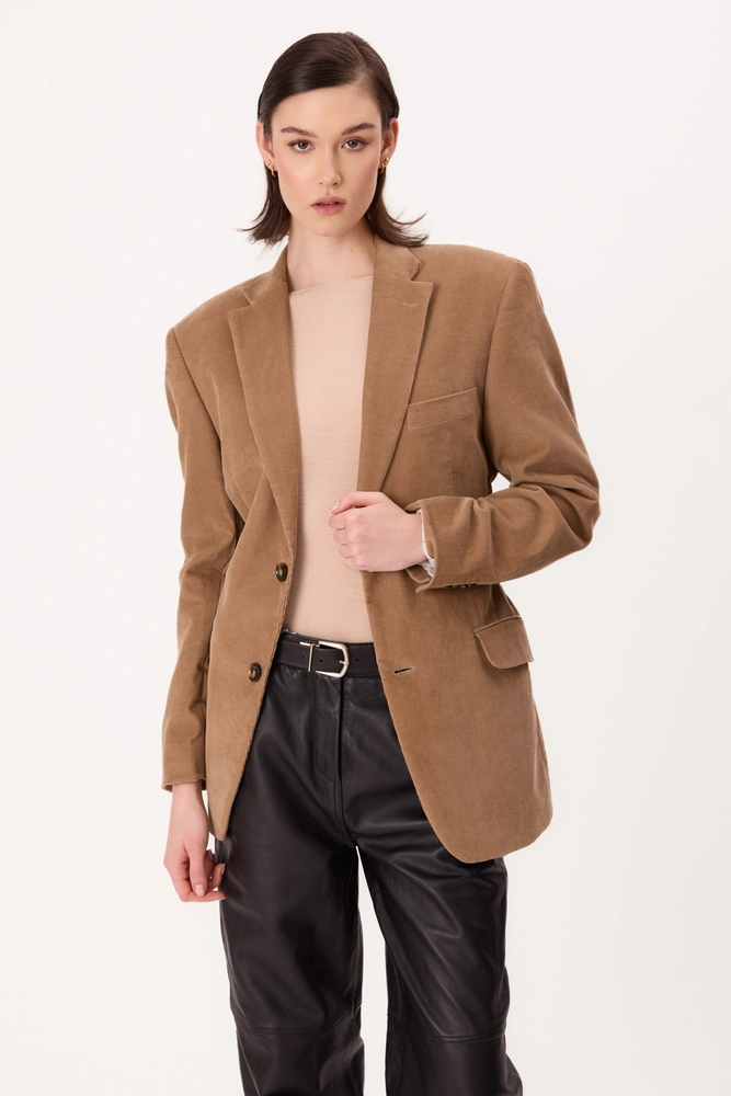 BEIGE VELVET JACKET MODEL No4