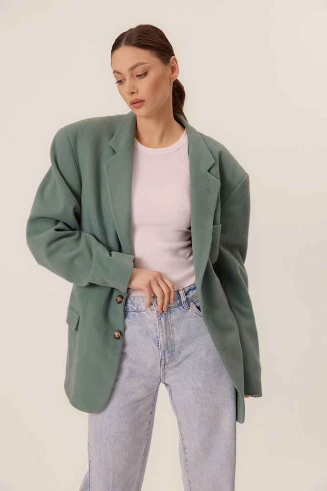 GREEN WOOL JACKET MODEL No2