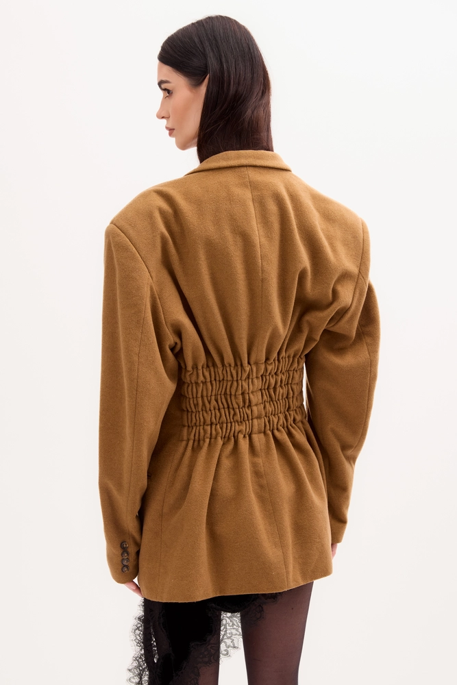 CAMEL WOOL-CASHMERE JACKET MODEL No4