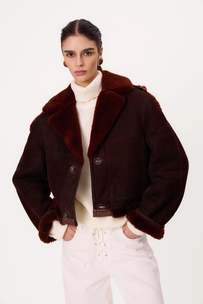 BURGUNDY NATURAL SHEEPSKIN WITH EPADS