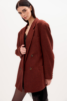 DOUBLE-BREASTED BURGUNDY JACKET MODEL No4