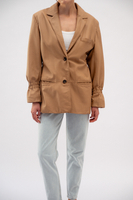 LONG CARAMEL LEATHER JACKET MODEL No2