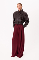 CHOCOLATE LEATHER JACKET WITH BROWN SUEDE