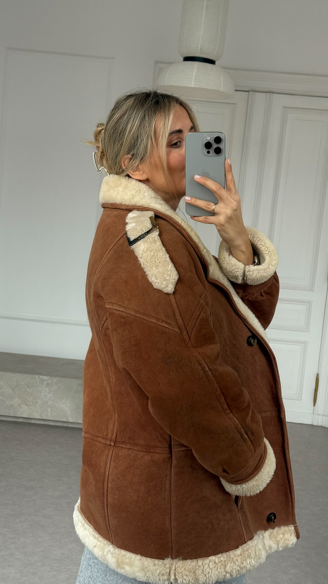 RED-BROWN NATURAL SHEEPSKIN WITH EPADS