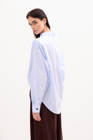 LIGHT BLUE COTTON SHIRT WITH STRONG ARMS AND DETACHABLE CUSHIONS