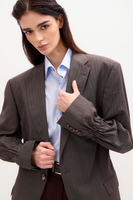 GREY SLIM FIT JACKET MODEL No2 WITH STRIPES