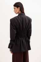 BLACK SLIM FIT BLAZER WITH BUCKLES MODEL No6