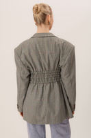 LONG WAISTED CHECKED WOOL JACKET MODEL No4