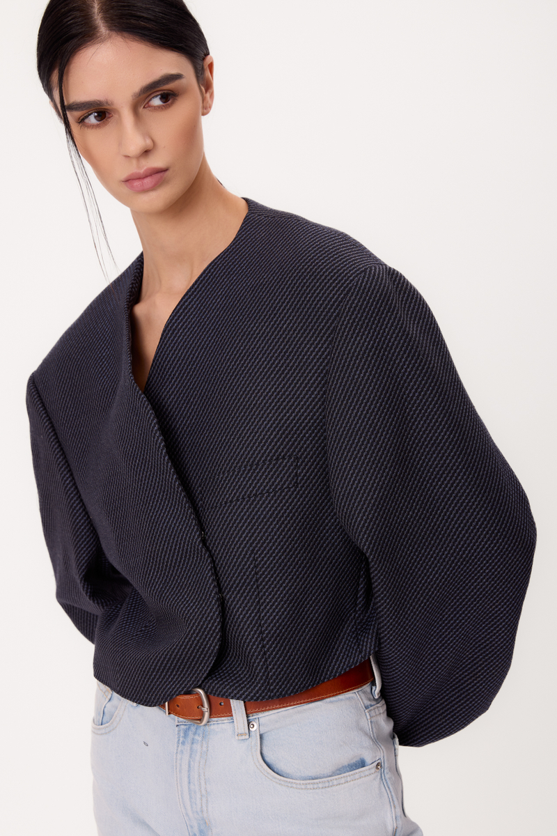 SHORT STRAIGHT NAVY BLUE TALL JACKET MODEL No9
