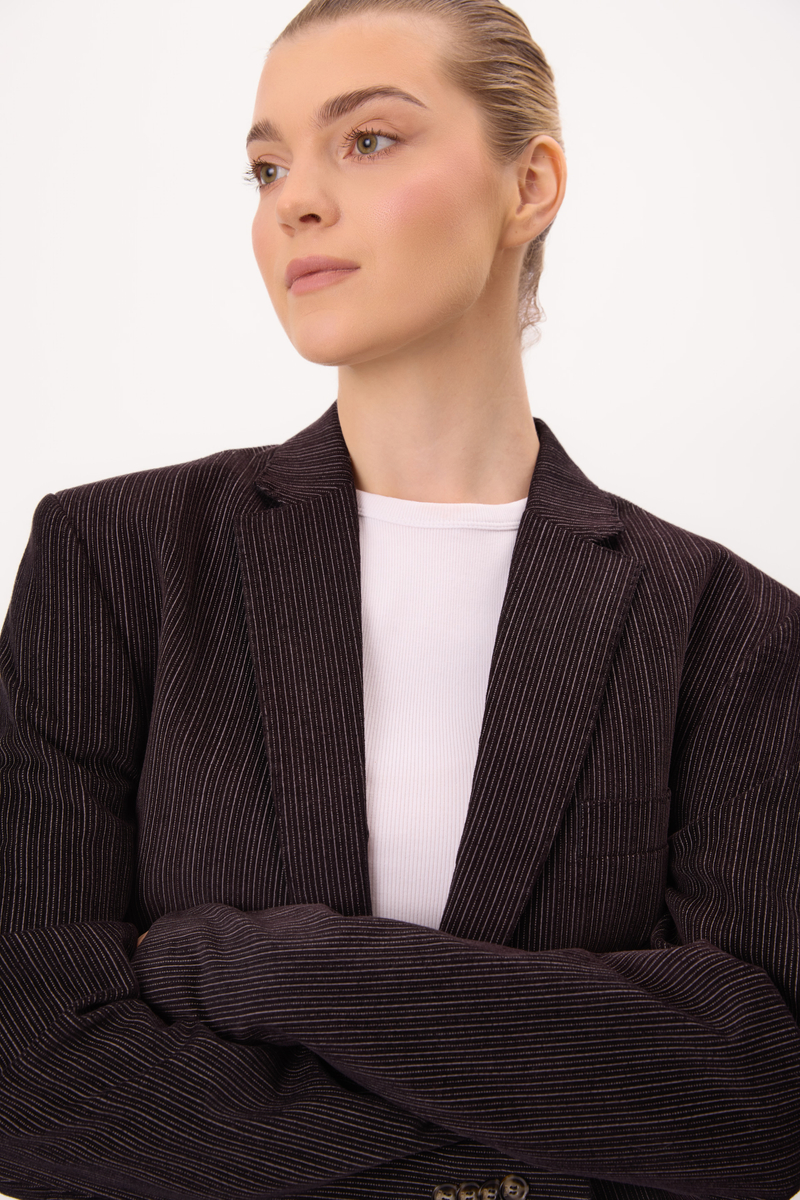 LONG JACKET WITH LIGHT STRIPES MODEL No4