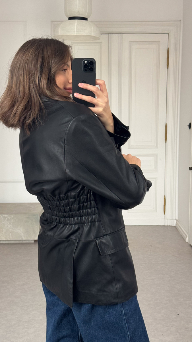 LONG WAISTED LEATHER JACKET
