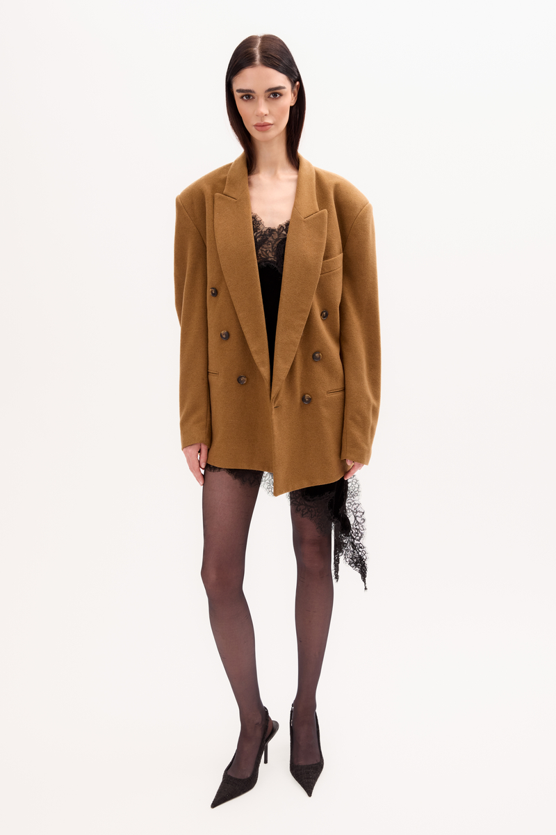 CAMEL WOOL-CASHMERE JACKET MODEL No4