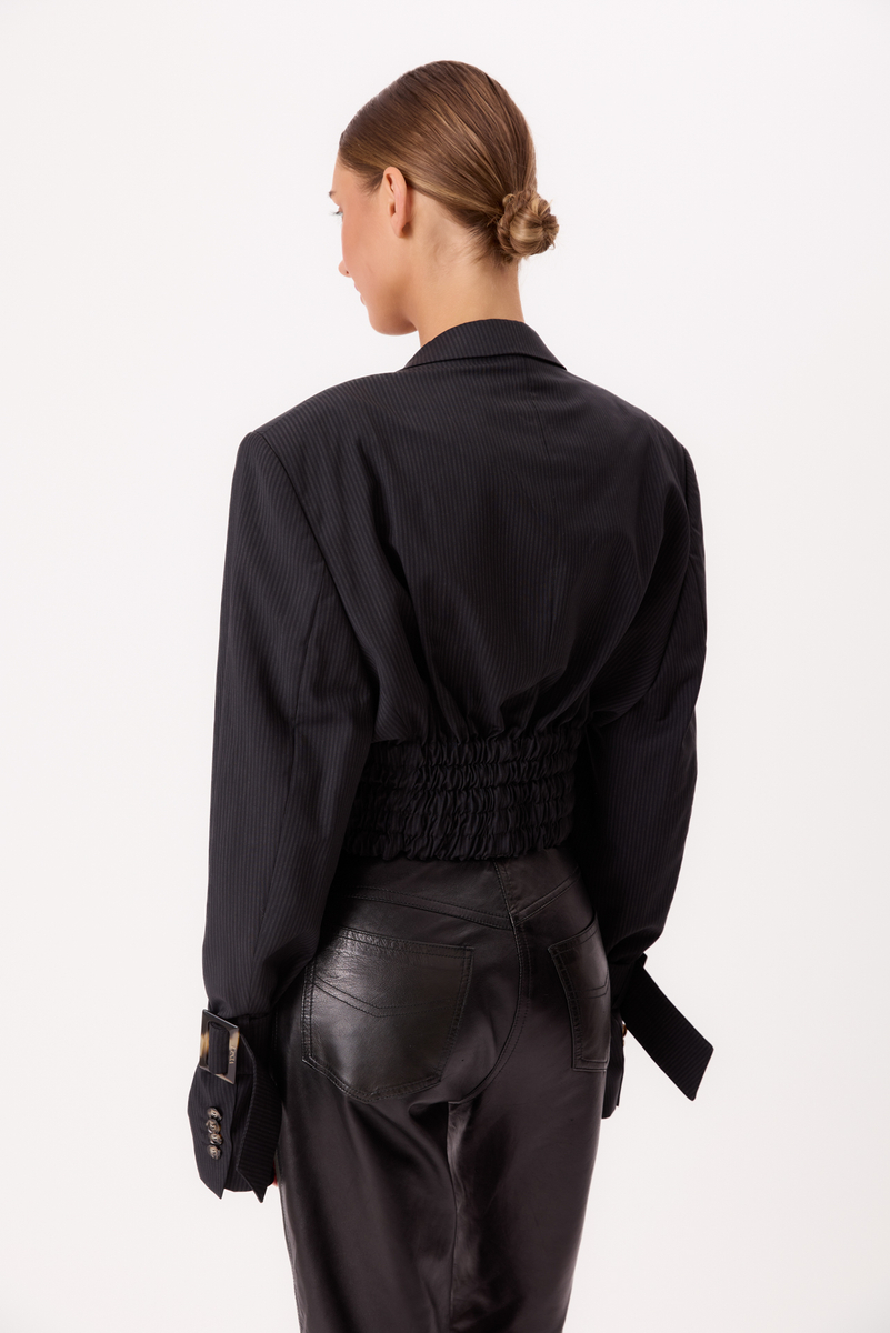 NAVY BLUE JACKET No5 WITH A DELICATE STRIP