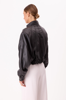 BLACK OVERSIZE LEATHER JACKET