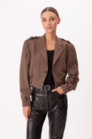LIGHT BROWN BOMBER JACKET