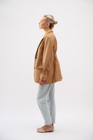LONG CARAMEL LEATHER JACKET MODEL No2