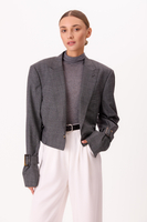 GRAY CHECKED JACKET MODEL No5