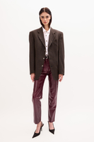 GRANATOWA MARYNARKA  Z RZĘDAMI GUM W TALII MODEL No4 W PEPITKĘ