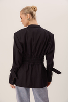 LONG WAISTED NAVY WOOL JACKET MODEL No6