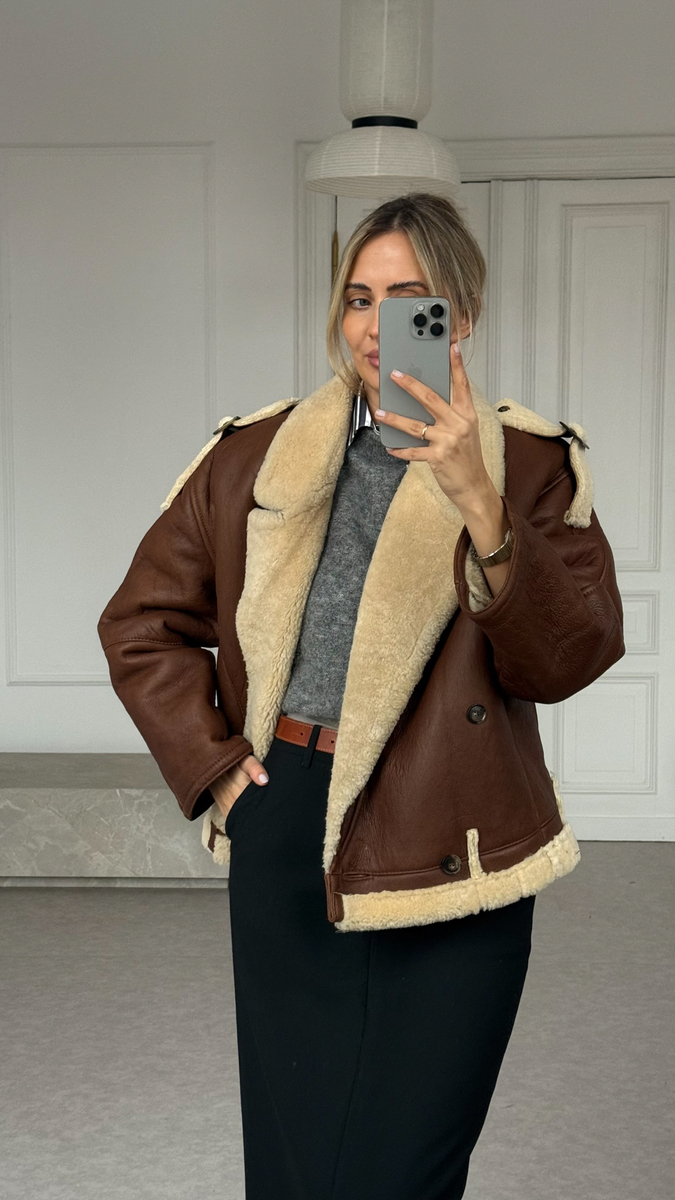 BROWN NATURAL SHEEPSKIN WITH EPADS