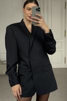 LONG GRAPHITE PINSTRIPE JACKET MODEL No8