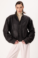 BLACK OVERSIZE LEATHER JACKET