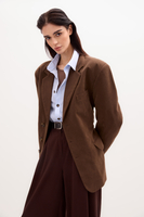 LONG BROWN PINSTRIPE JACKET MODEL No4