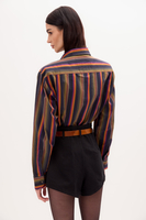 COTTON SHIRT WITH COLORFUL STRIPES WITH STRONG ARMS AND DETACHABLE CUSHIONS