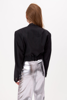 BLACK JACKET WITH A DELICATE STRIP, MODEL No3