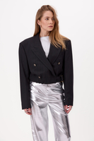 CZARNA MARYNARKA W DELIKATNY PRĄŻEK MODEL No3