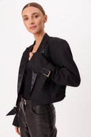 BLACK CLASSIC JACKET WITH SATIN LAPELS MODEL No5