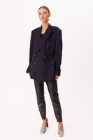 LONG DOUBLE-BREASTED NAVY BLUE JACKET MODEL No2