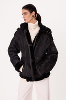 LONG BLACK NATURAL REGULAR SHEEPSKIN