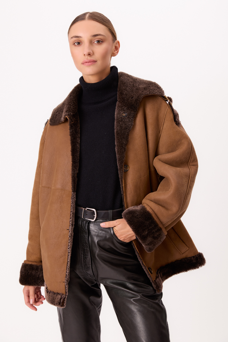 BROWN NATURAL SHEEPSKIN WITH EPADS