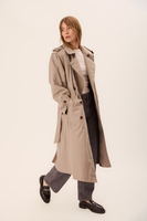 LONG CLASSIC KHAKI TRENCH COAT