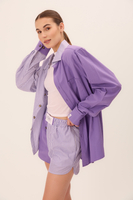 PURPLE STRIPED COTTON SET