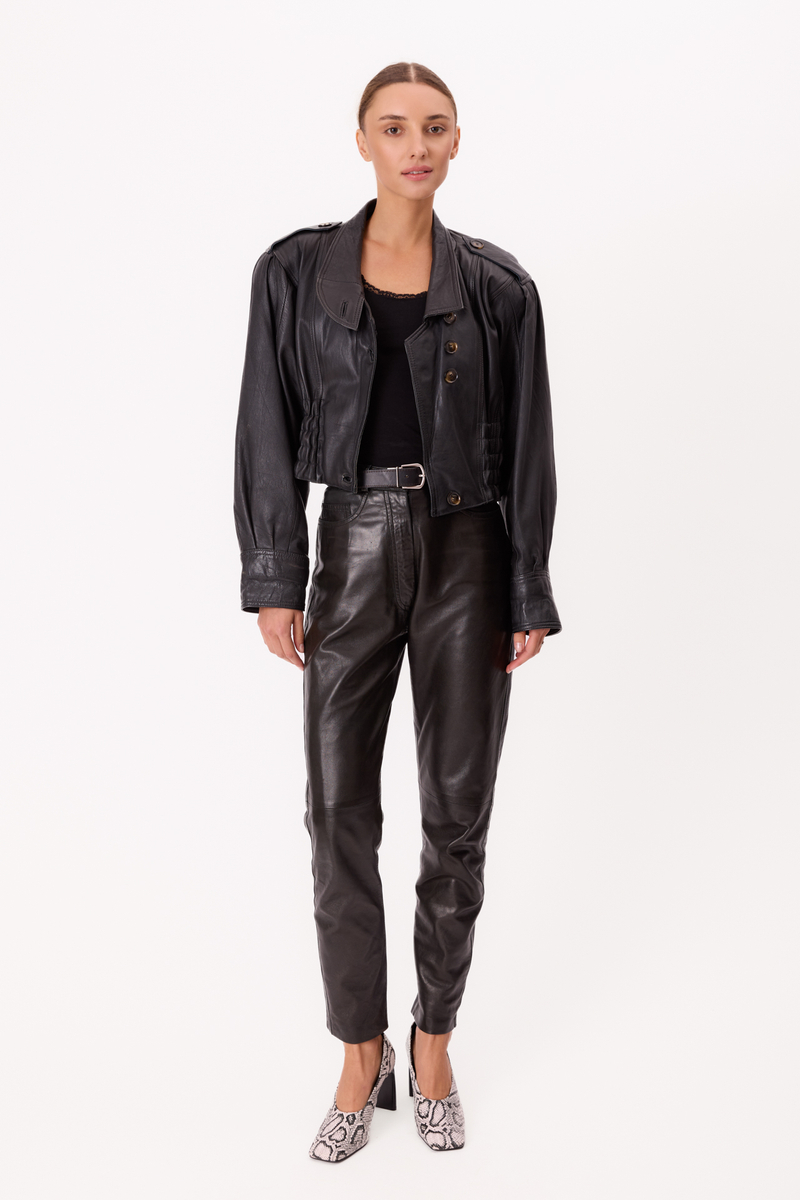 BLACK LEATHER JACKET