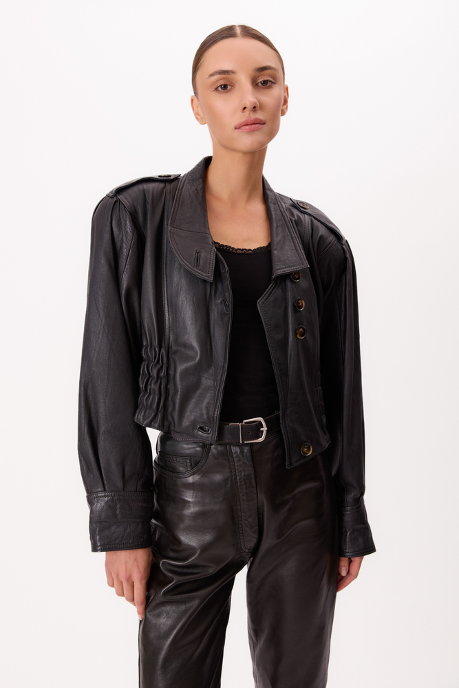 BLACK LEATHER JACKET