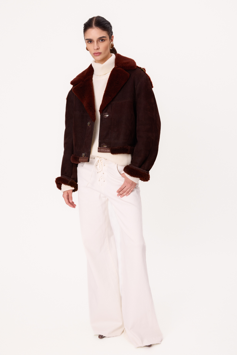 BURGUNDY NATURAL SHEEPSKIN WITH EPADS