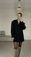 LONG MINIMALIST CLASSIC BLACK JACKET MODEL No8