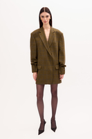 LONG MINIMALIST GREEN CHECKED BLAZER MODEL No8