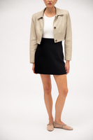 SMALL LIGHT LEATHER JACKET IN PISTACHIO COLOR