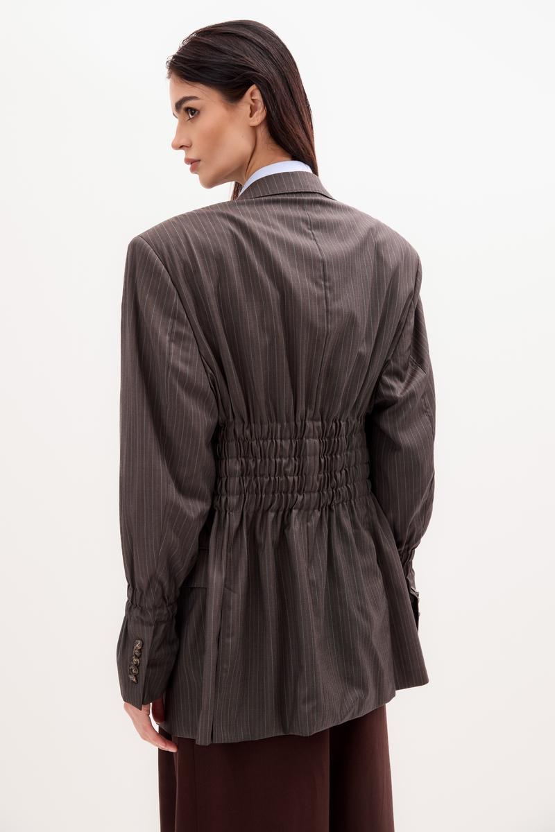 GREY SLIM FIT JACKET MODEL No2 WITH STRIPES