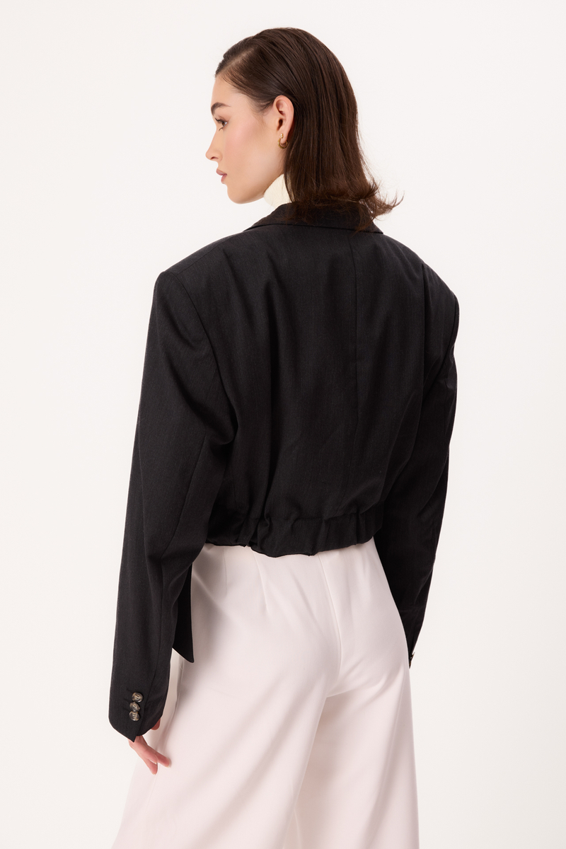 BLACK CLASSIC BLAZER WITH BELT