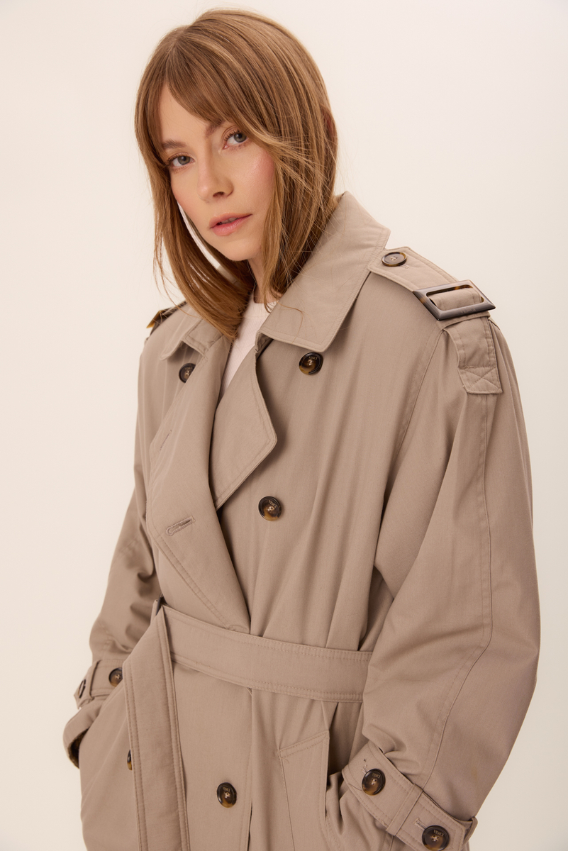 LONG CLASSIC KHAKI TRENCH COAT