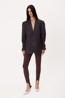 LONG GRAPHITE TALL JACKET WITH ADJUSTABLE WAIST AND BUCKLES MODEL No6