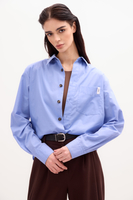 BLUE CLASSIC COTTON SHIRT WITH STRONG ARMS AND DETACHABLE CUSHIONS