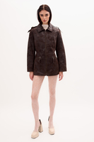 LONG DRESS-CUT LEATHER JACKET WITH BELT