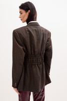 LONG JACKET MODEL No4 WITH HOUNDSTOOTH CHECK