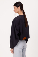 SHORT STRAIGHT NAVY BLUE JACKET WITH LIGHT STRIPES MODEL No9